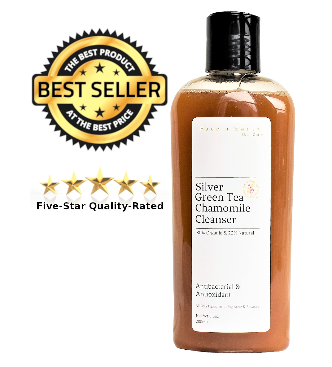Colloidal Silver Green Tea & Chamomile Cleanser - Facenearth