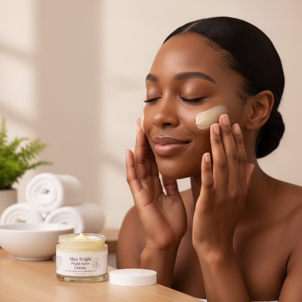 Max Bright Night-time Cream MSM, Vit C, Licorice - Facenearth