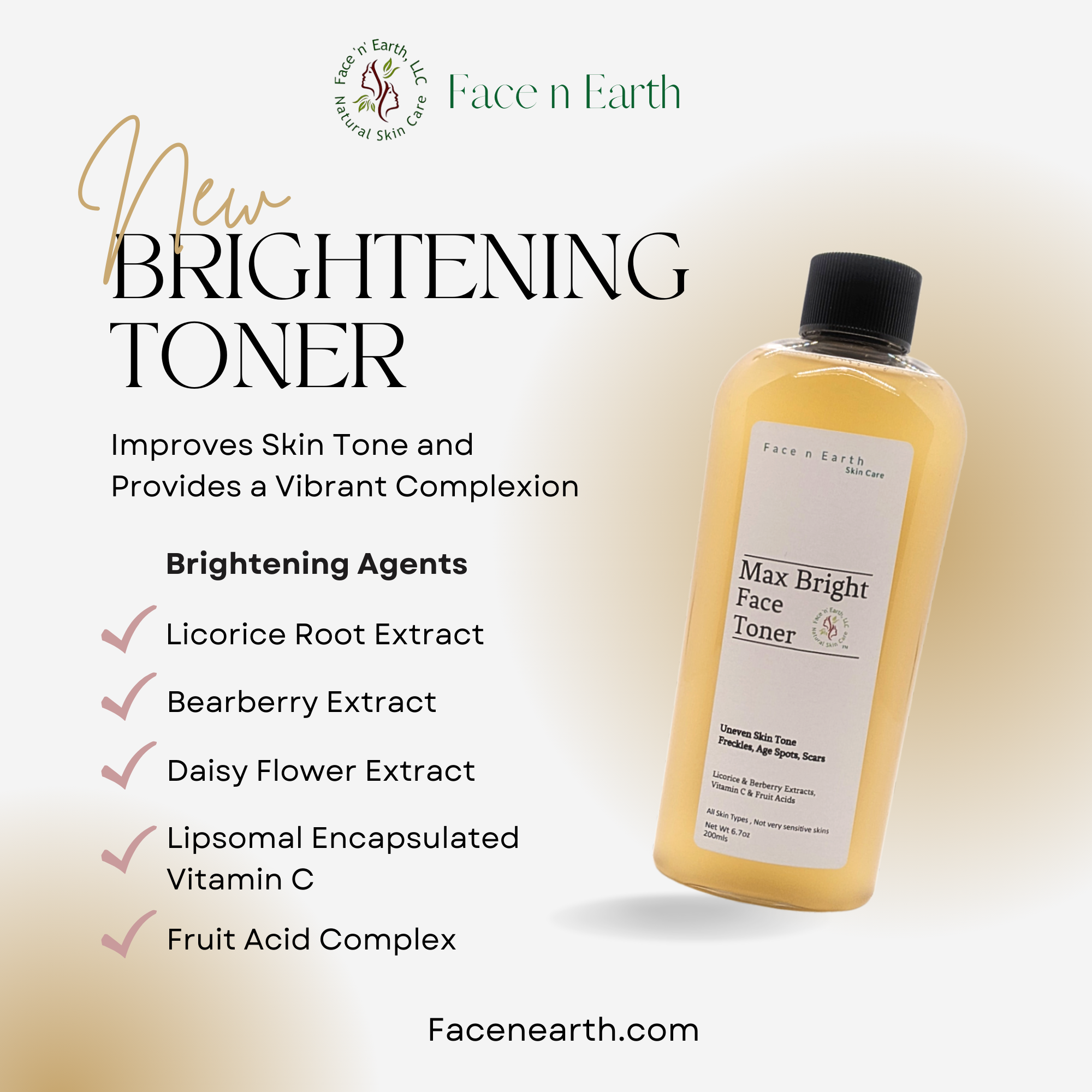 Max Bright Vitamin C Toner - Facenearth