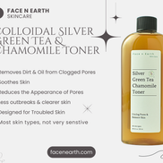 Colloidal Silver, Green Tea & Chamomile Toner - Facenearth