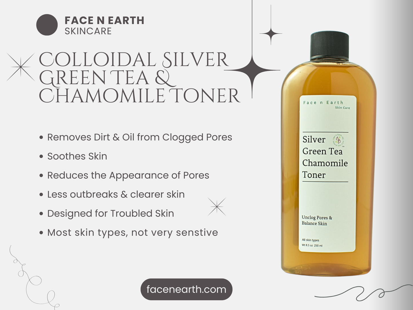 Colloidal Silver, Green Tea & Chamomile Toner