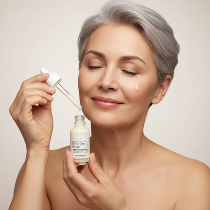 *New* All-in-One Serum for Eyes, Face, Jawline, Neck & Chest - 7 Peptides - 2 Stem Cells - Facenearth