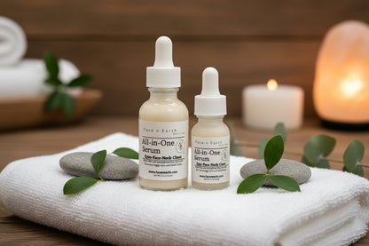 *New* All-in-One Serum for Eyes, Face, Jawline, Neck & Chest - 7 Peptides - 2 Stem Cells - Facenearth