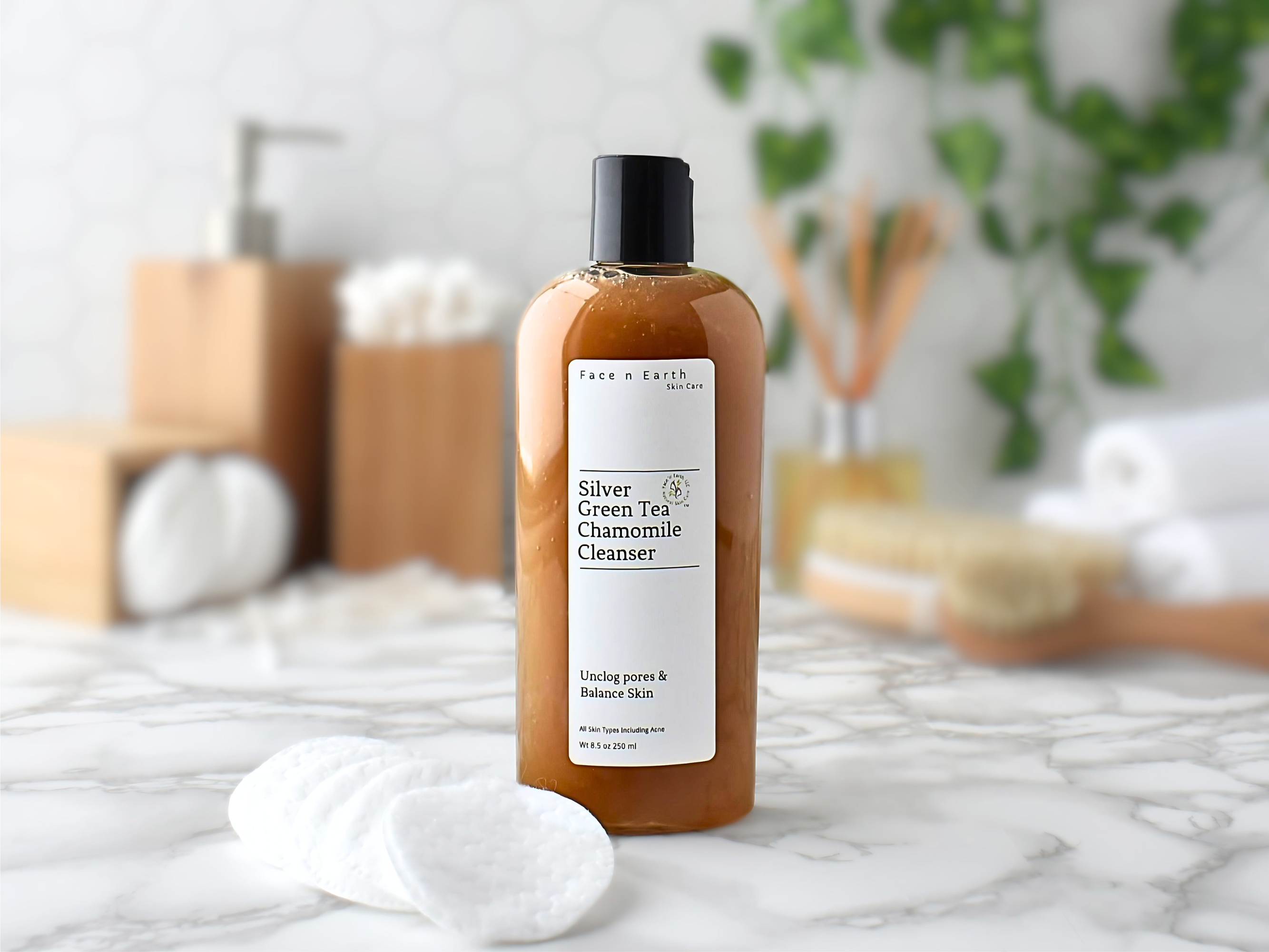 Colloidal Silver Green Tea & Chamomile Cleanser - Facenearth