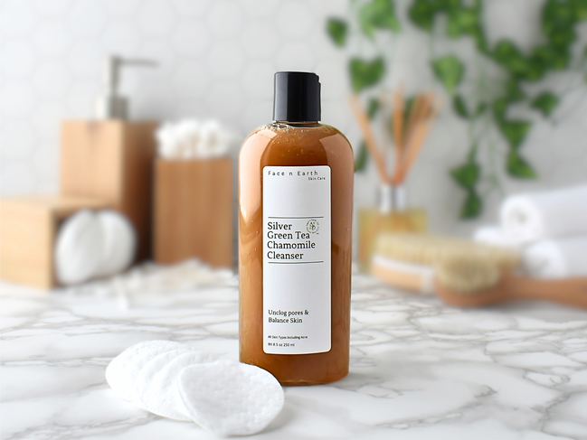 Colloidal Silver Green Tea & Chamomile Cleanser - Facenearth