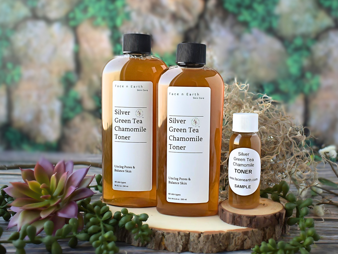 Colloidal Silver, Green Tea & Chamomile Toner - Facenearth