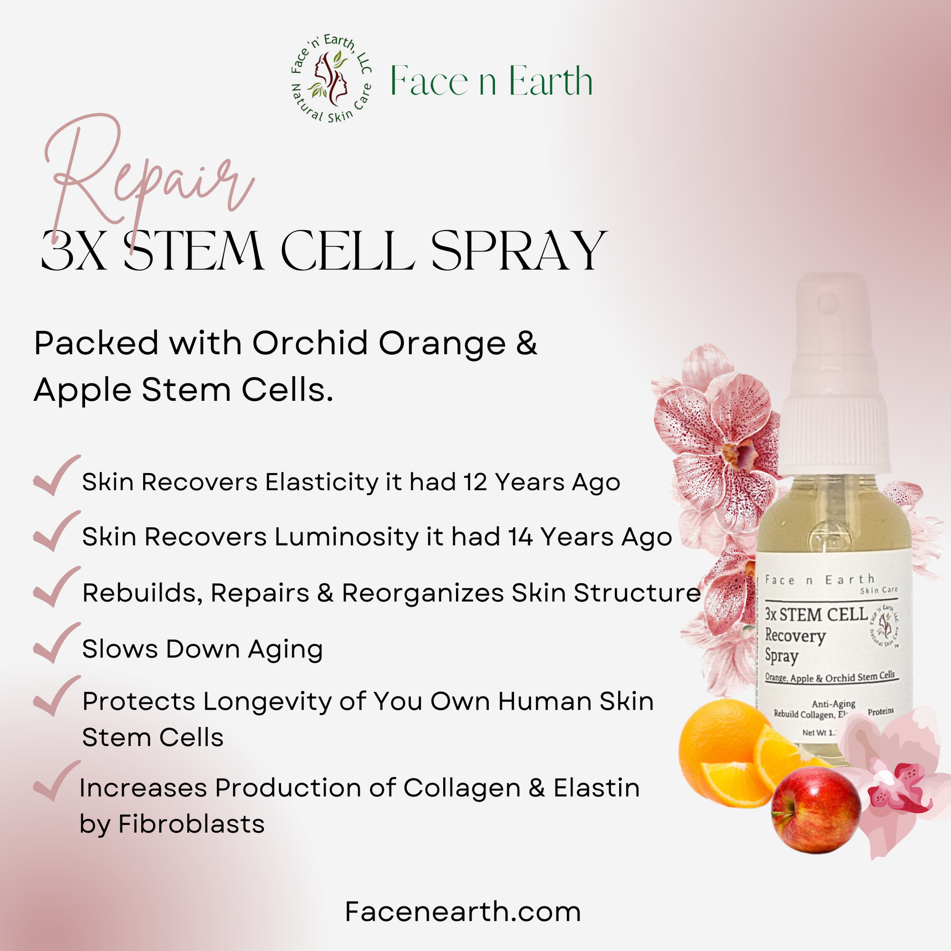 3x Stem Cell Recovery Elixir - Facenearth