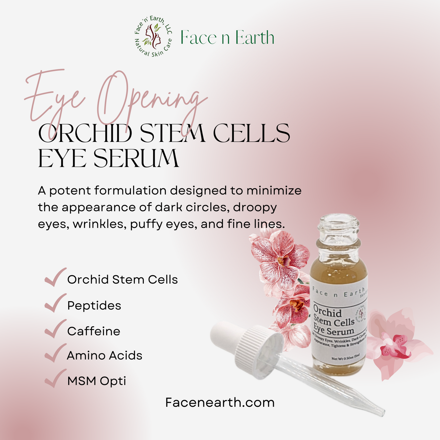 Orchid Stem Cells & Peptides Eye Serum - Facenearth