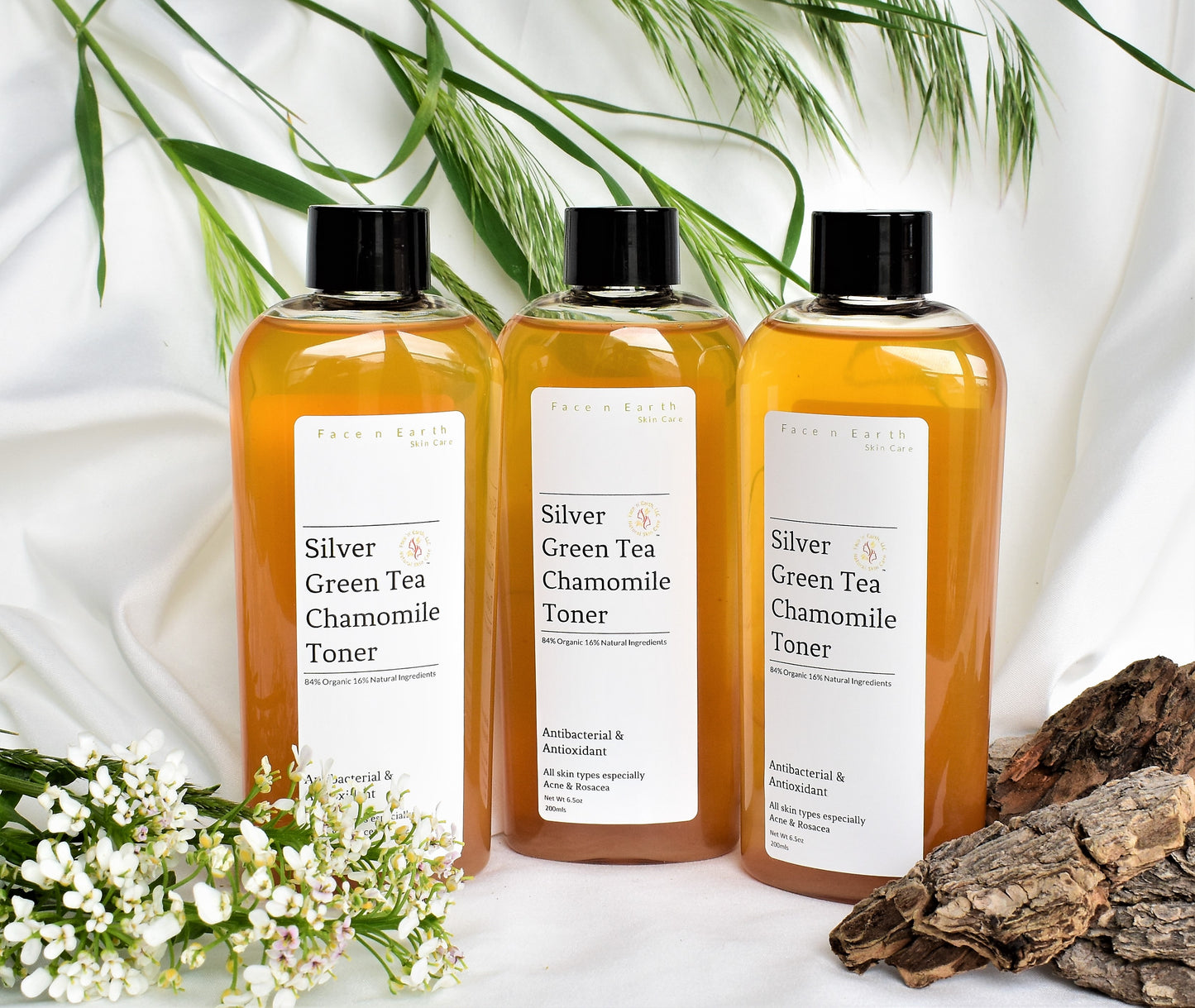 Colloidal Silver, Green Tea & Chamomile Toner - Facenearth