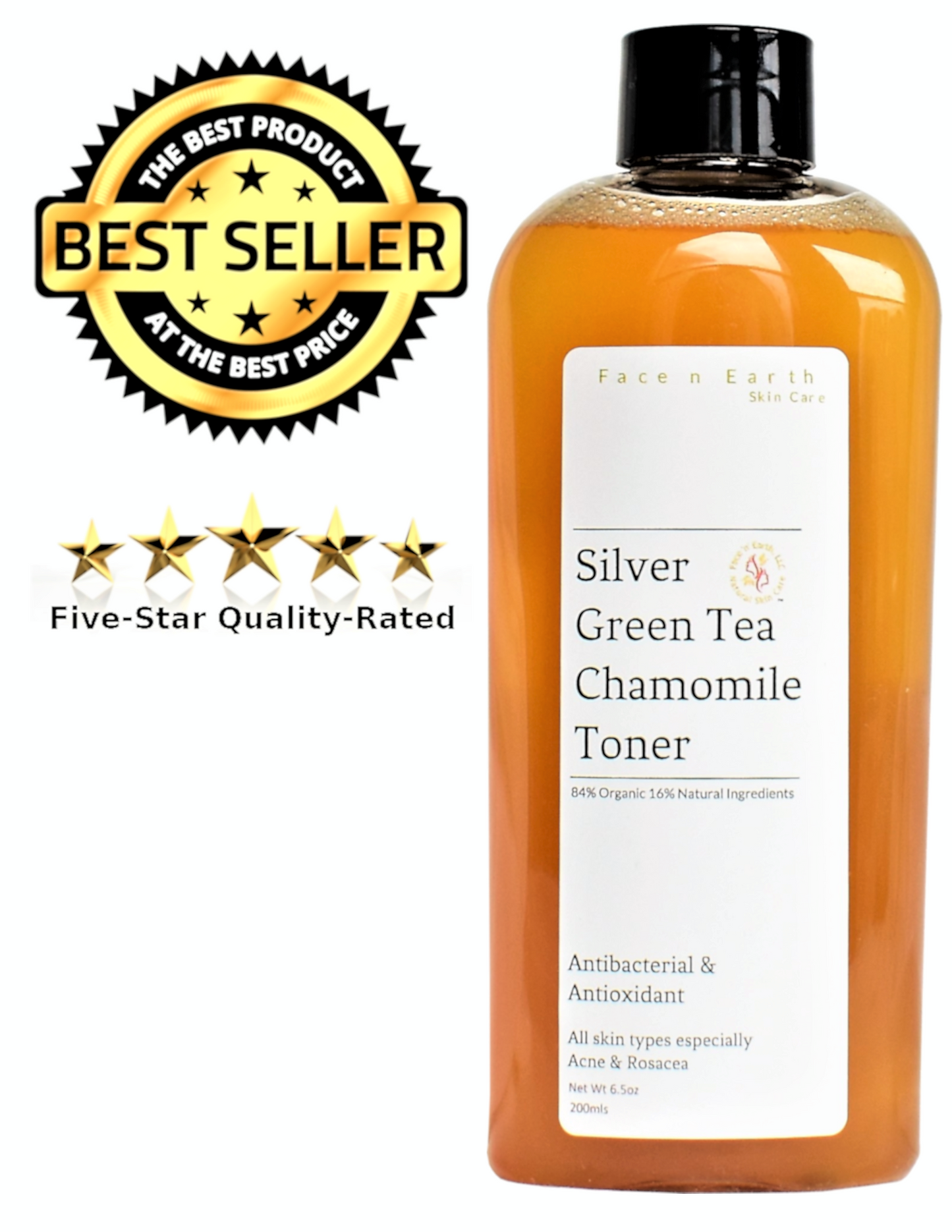 Colloidal Silver, Green Tea & Chamomile Toner - Facenearth